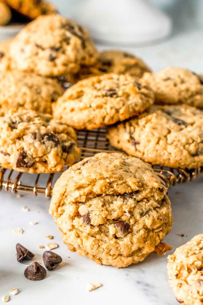 Chewy Chocolate Chip Peanut Butter Oatmeal Cookies - Fun Cookie Recipes