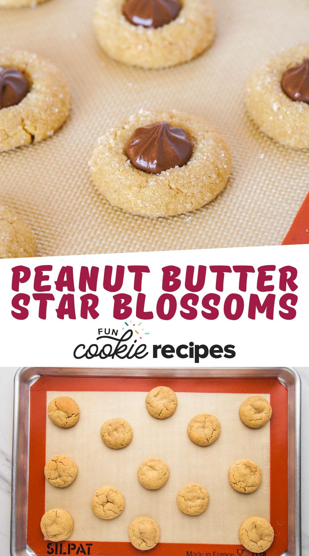 Peanut Butter Star Blossoms (Brach's Stars) Fun Cookie Recipes