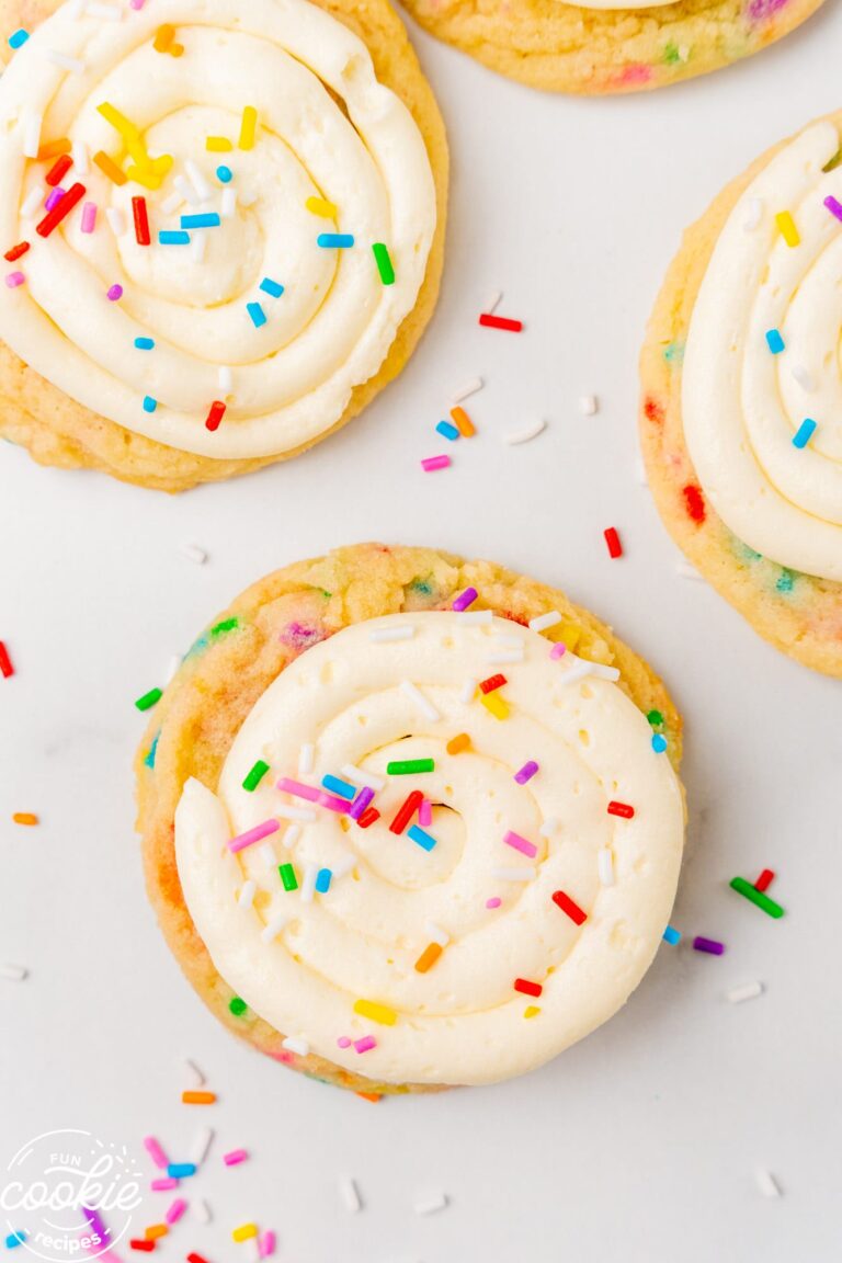 Frosted Birthday Cake Cookies Fun Cookie Recipes